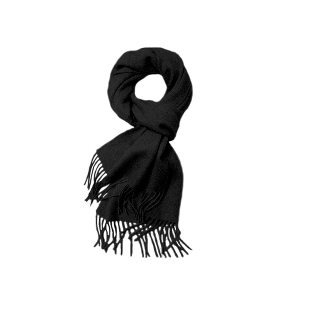 Halstørklæde i 100% Cashmere - Sort (30 x 180 cm) Tørklæder og sjaler Uldplaiden