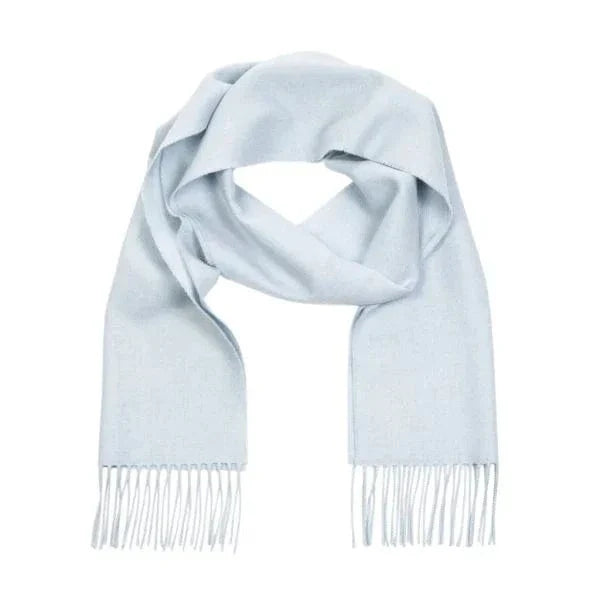 Halstørklæde i 100% Merinould - Ice blue (30 x 180 cm) Tørklæder og sjaler Uldplaiden