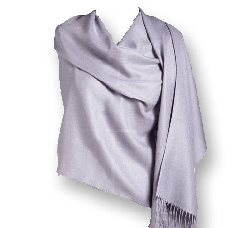 Sjal i 70% baby alpaca uld og 30% silke - Lys lilla Tørklæder og sjaler Uldplaiden