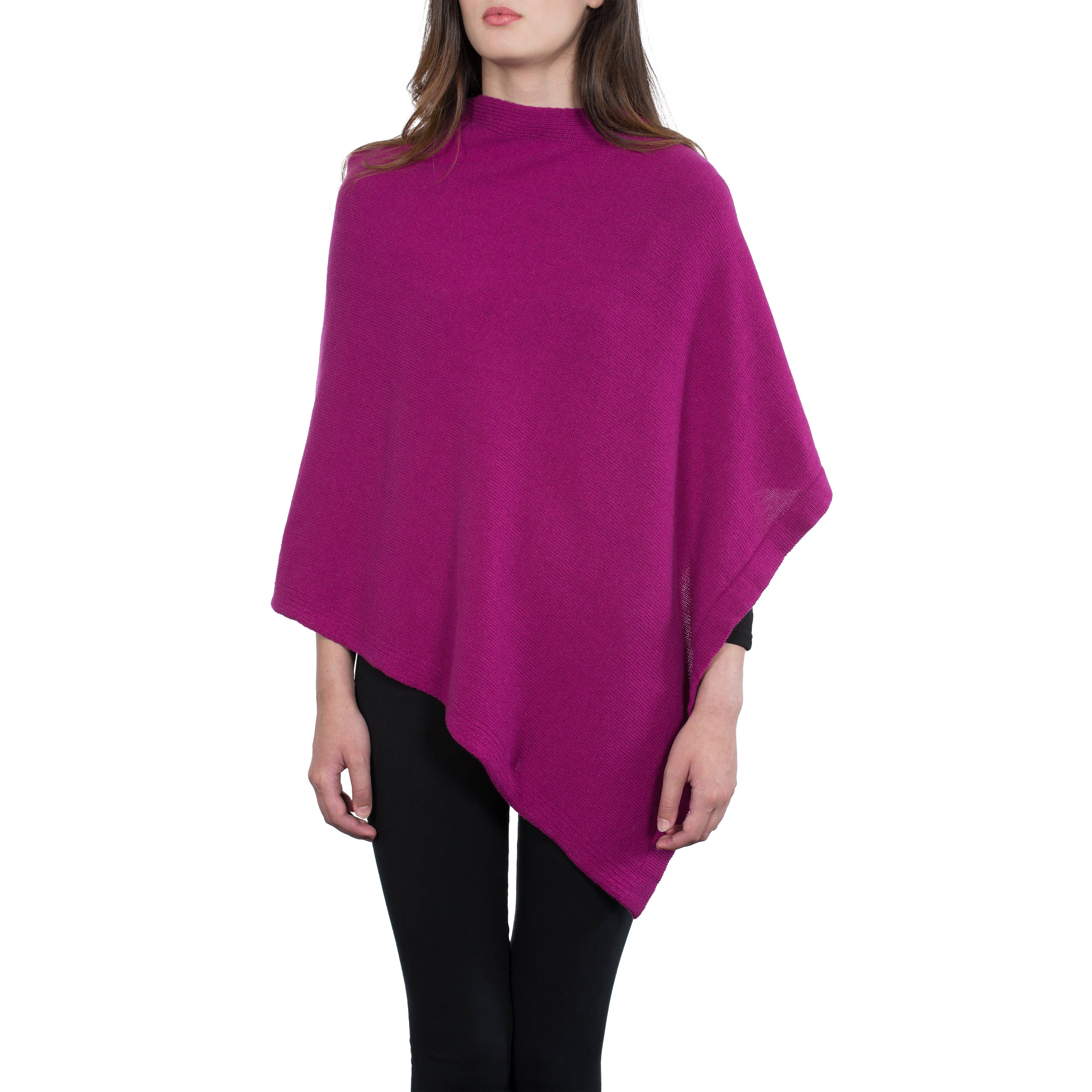 Moon klassisk firkantet poncho i kashmirblanding: Anemone Assia di Brunetti Federica e C. s.a.s.
