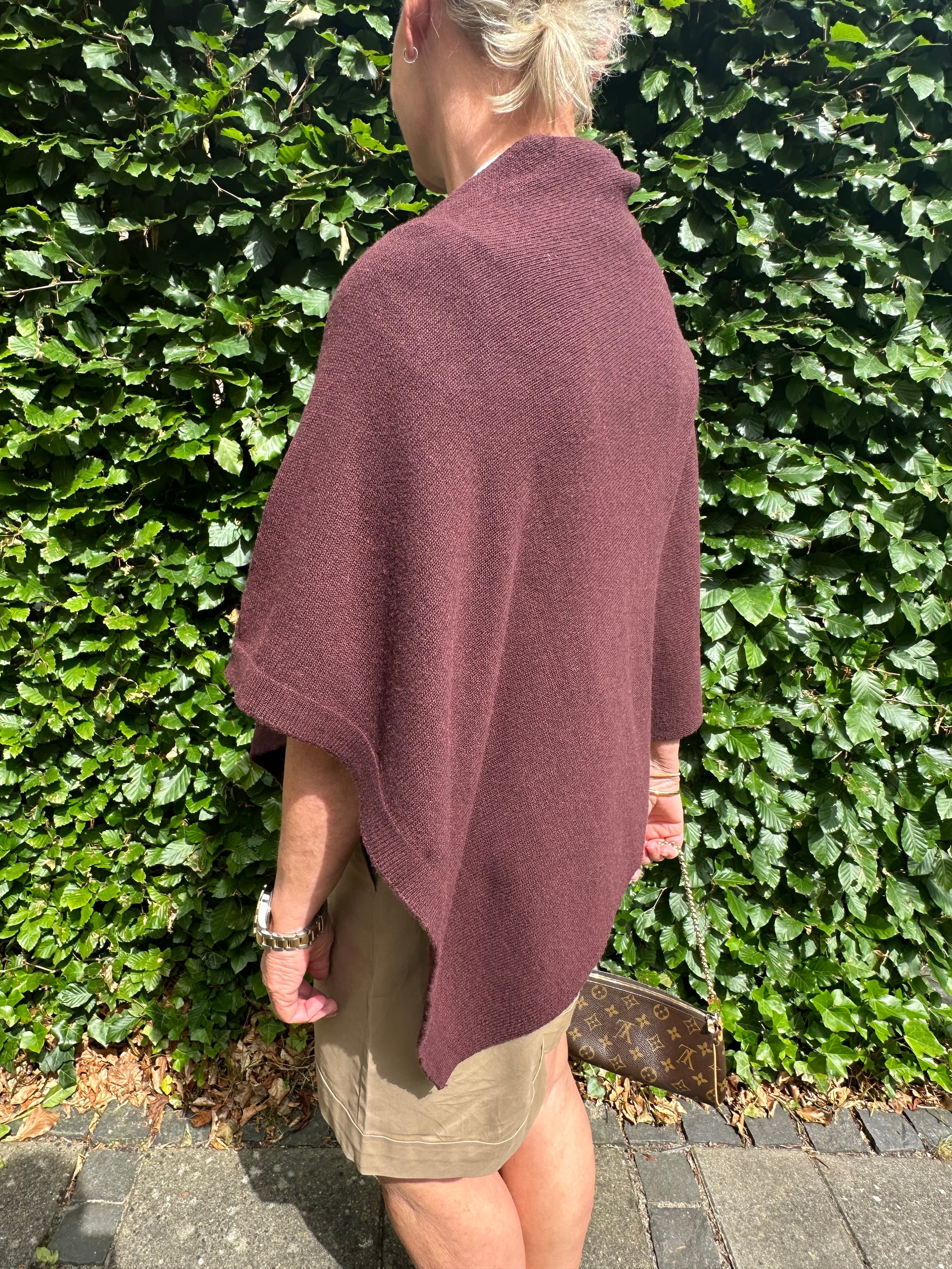 Poncho med Cashmere - Mørkebrun Assia di Brunetti Federica e C. s.a.s.