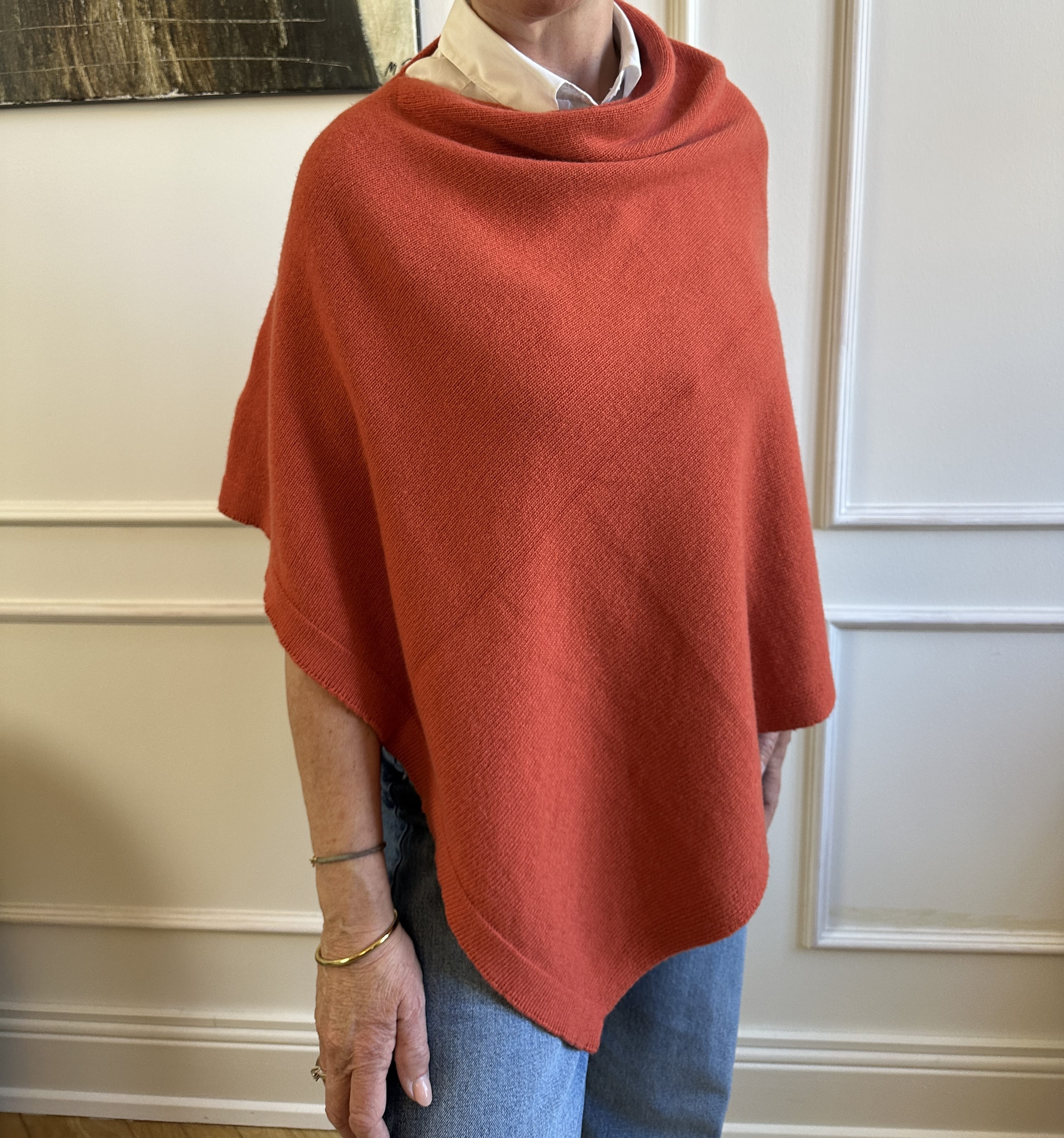 Poncho med cashmere - Orange Assia di Brunetti Federica e C. s.a.s.
