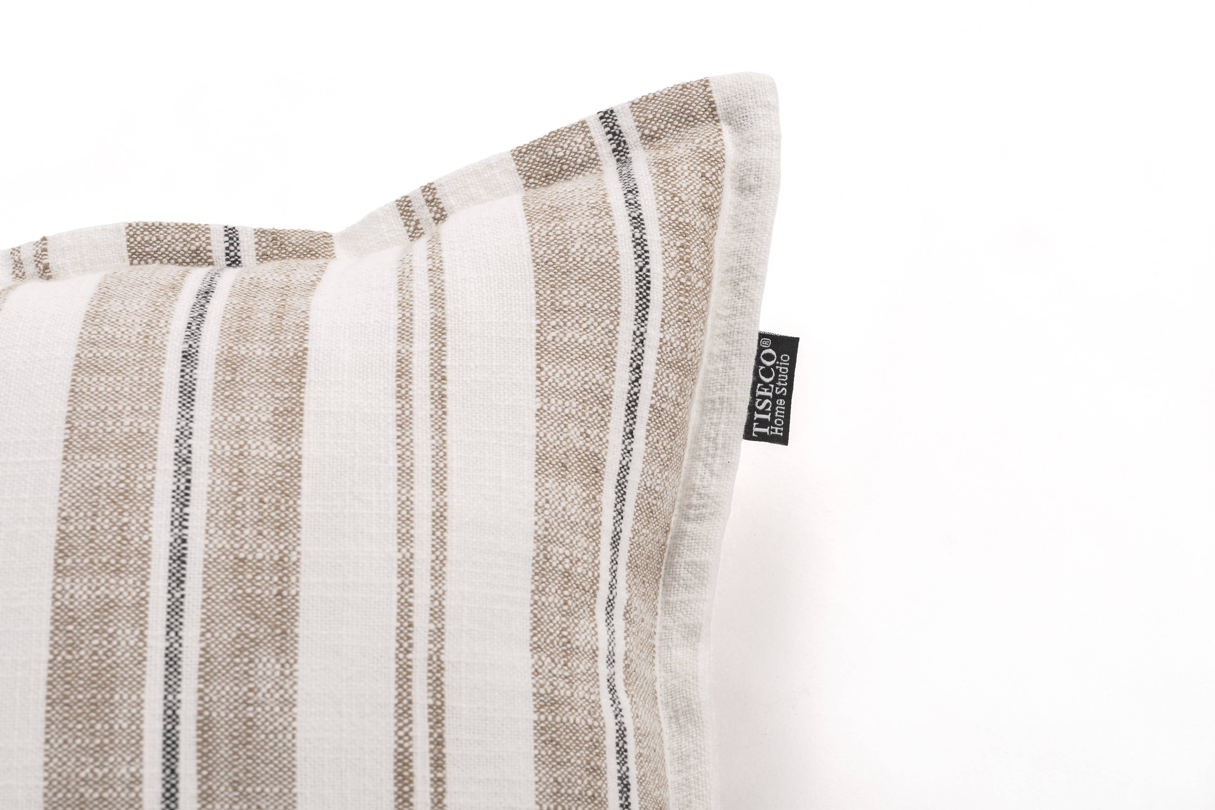 Pude (fyldt) INDIRA - 45x45 cm: Beige Tiseco