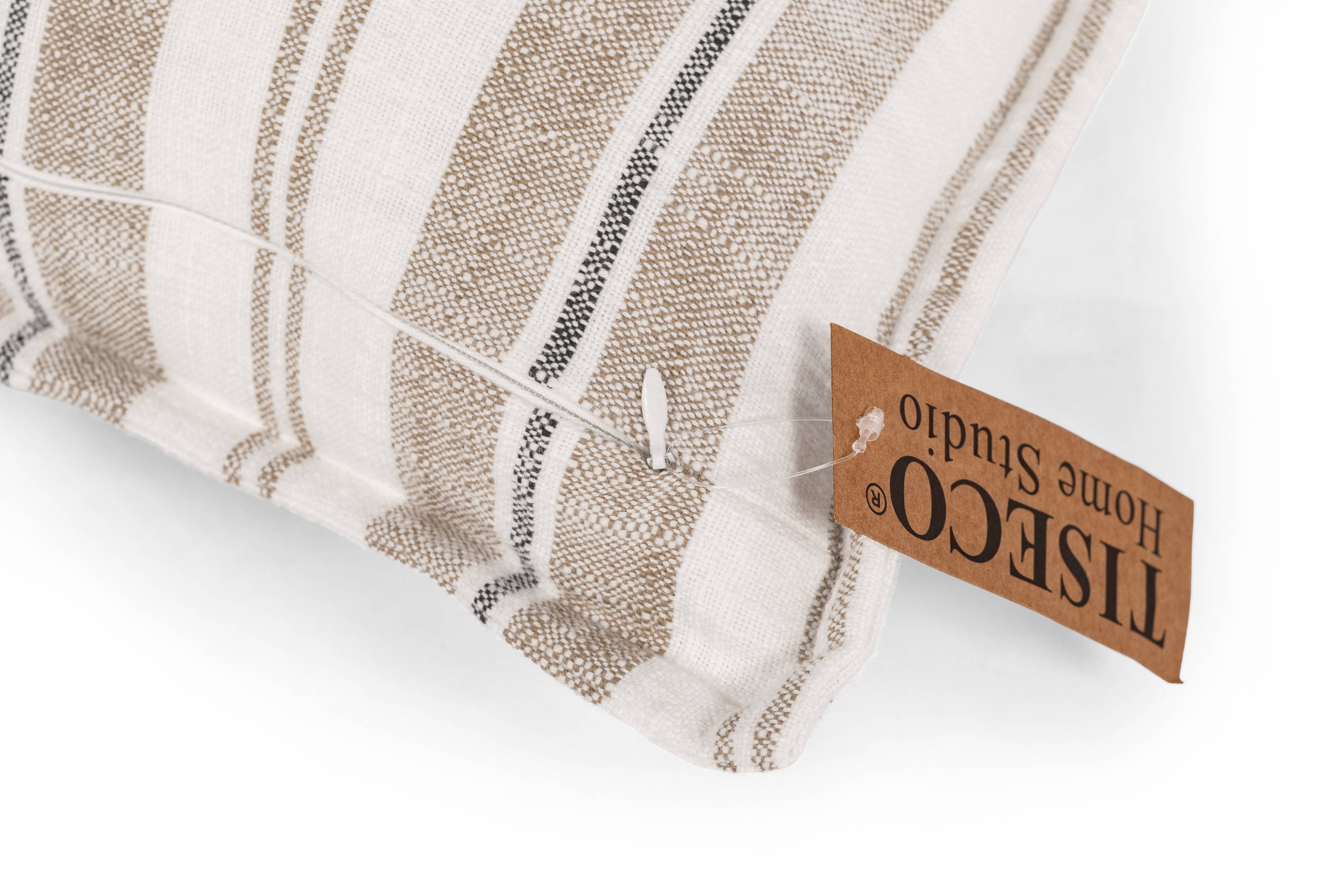 Pude (fyldt) INDIRA - 45x45 cm: Beige Tiseco