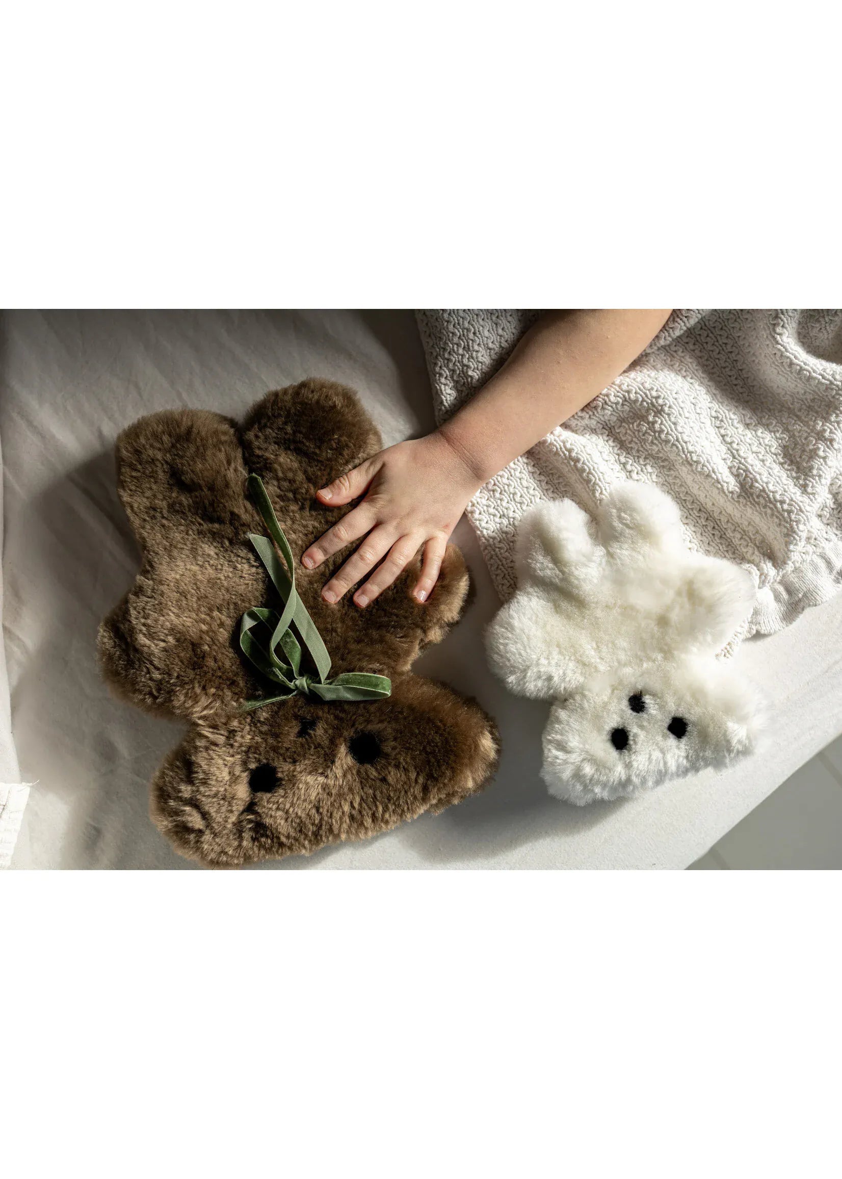 Bamse merino lammeskind - Brun Uldplaiden.dk