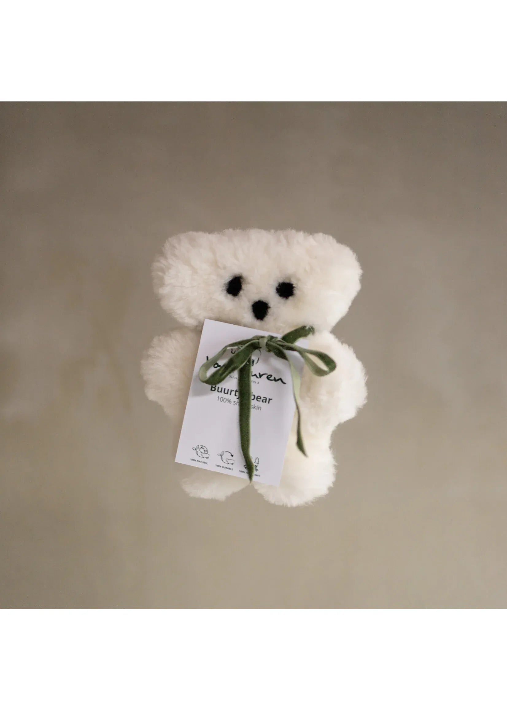 Bamse merino lammeskind - Hvid Uldplaiden.dk