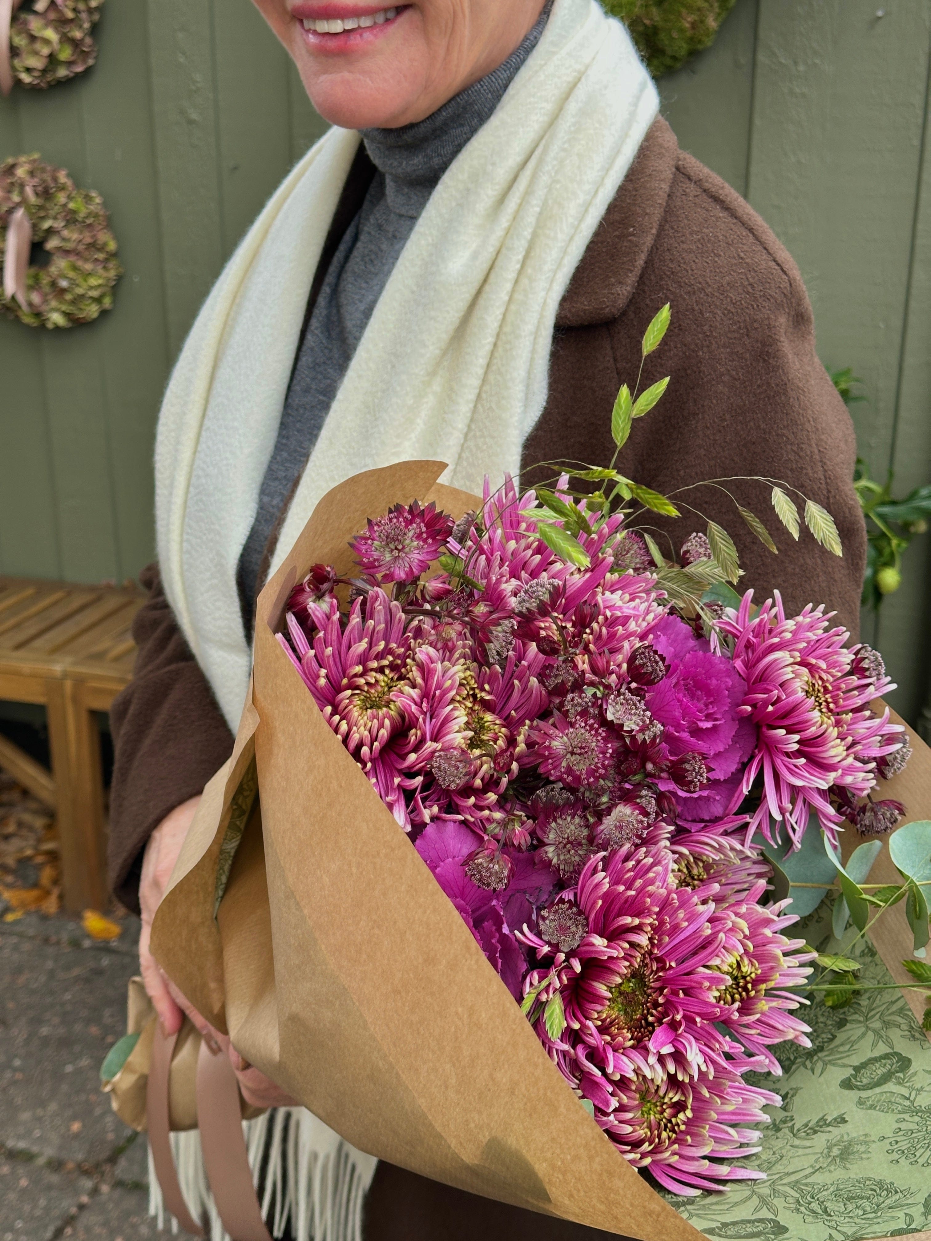 Halstørklæde i 100% cashmere -  Off-white Tørklæder og sjaler Uldplaiden